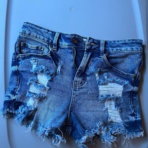 Distressed Denim Women's Shorts